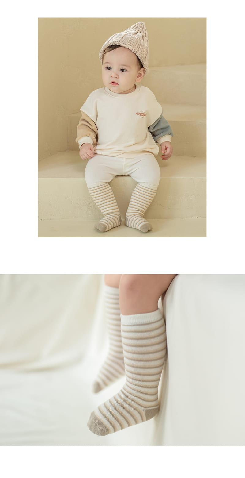 KIDS CLARA - Korean Children Fashion - #Kfashion4kids - Poin Baby Knee Socks [set of 5] - 6