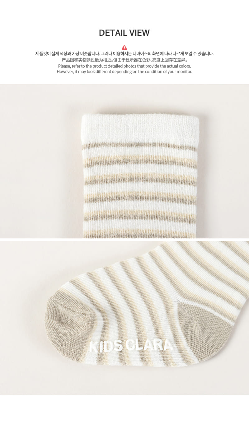KIDS CLARA - Korean Children Fashion - #Kfashion4kids - Poin Baby Knee Socks [set of 5] - 7