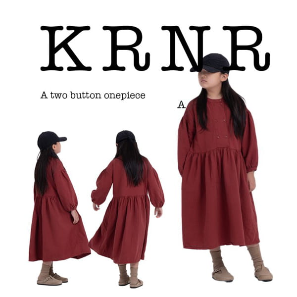 KURENARD - Korean Children Fashion - #Kfashion4kids - Double Button One-piece - 3