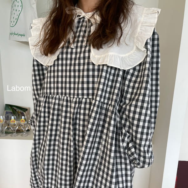 LABOM - Korean Children Fashion - #Kfashion4kids - Adult Mimi Check One-piece - 2