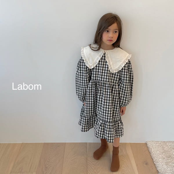LABOM - Korean Children Fashion - #Kfashion4kids - Mimi Check One-piece
