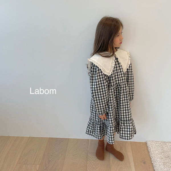 LABOM - Korean Children Fashion - #Kfashion4kids - Mimi Check One-piece - 2