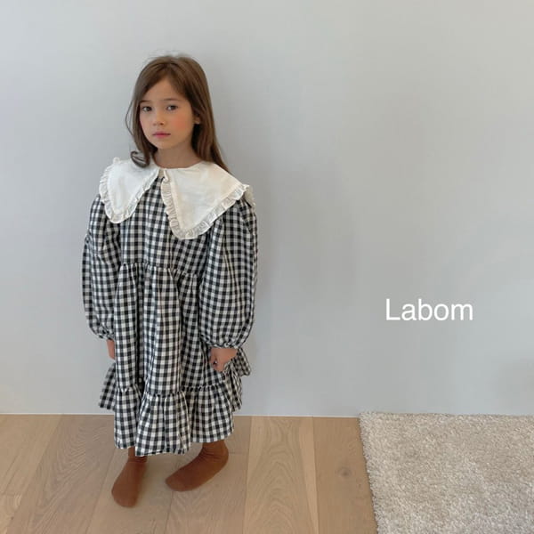 LABOM - Korean Children Fashion - #Kfashion4kids - Mimi Check One-piece - 4