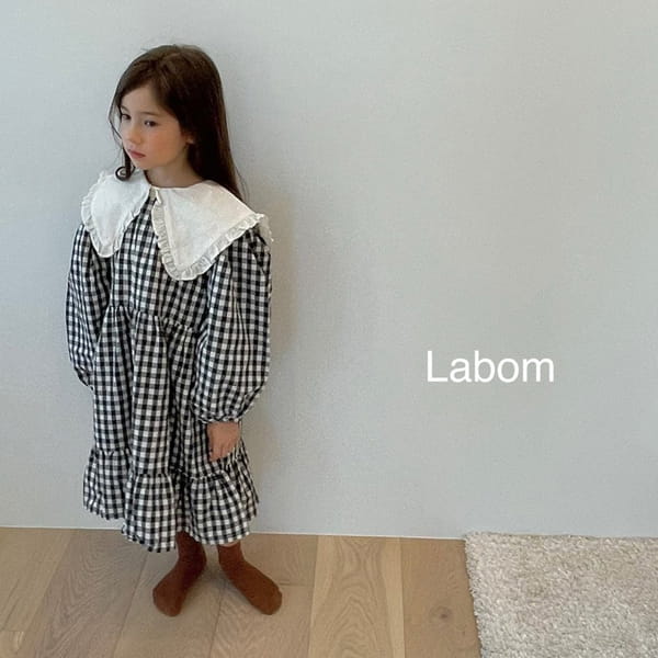 LABOM - Korean Children Fashion - #Kfashion4kids - Mimi Check One-piece - 5