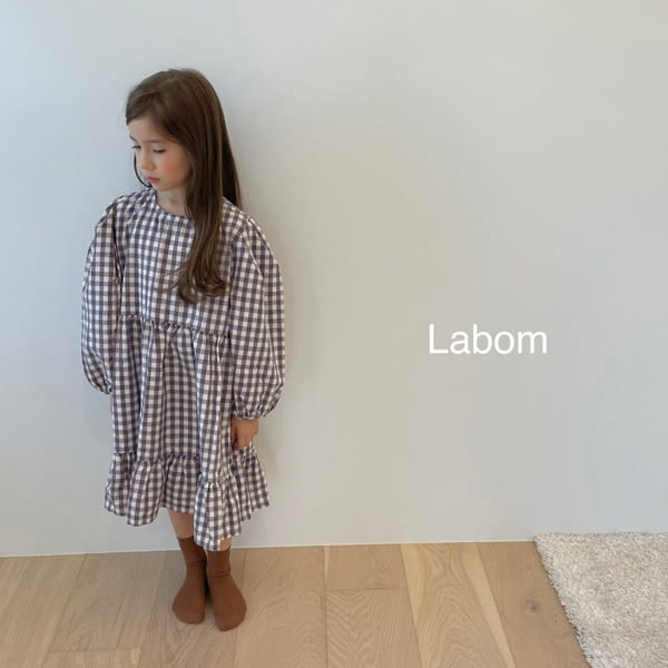 LABOM - Korean Children Fashion - #Kfashion4kids - Mimi Check One-piece - 8