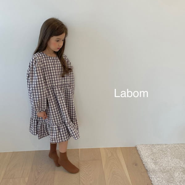 LABOM - Korean Children Fashion - #Kfashion4kids - Mimi Check One-piece - 9