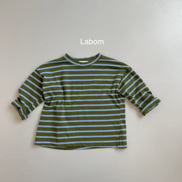 LABOM - Korean Children Fashion - #Kfashion4kids - Choco Stripe Tee - 12