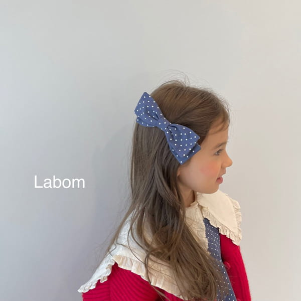 LABOM - Korean Children Fashion - #Kfashion4kids - Dot Ribbon Hairpin - 2