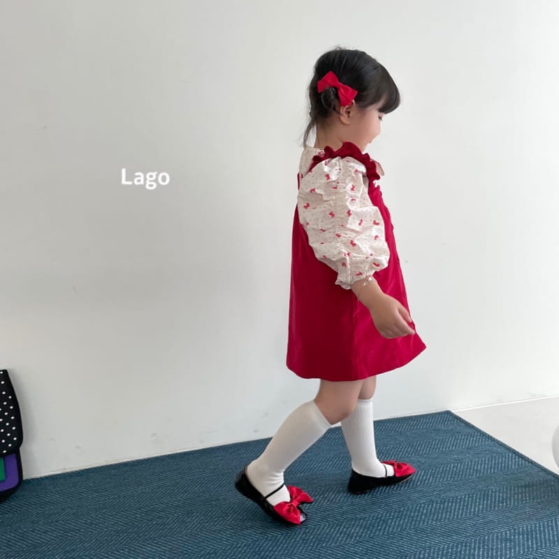 LAGO - Korean Children Fashion - #Kfashion4kids - Corduroy Heart One-piece - 3