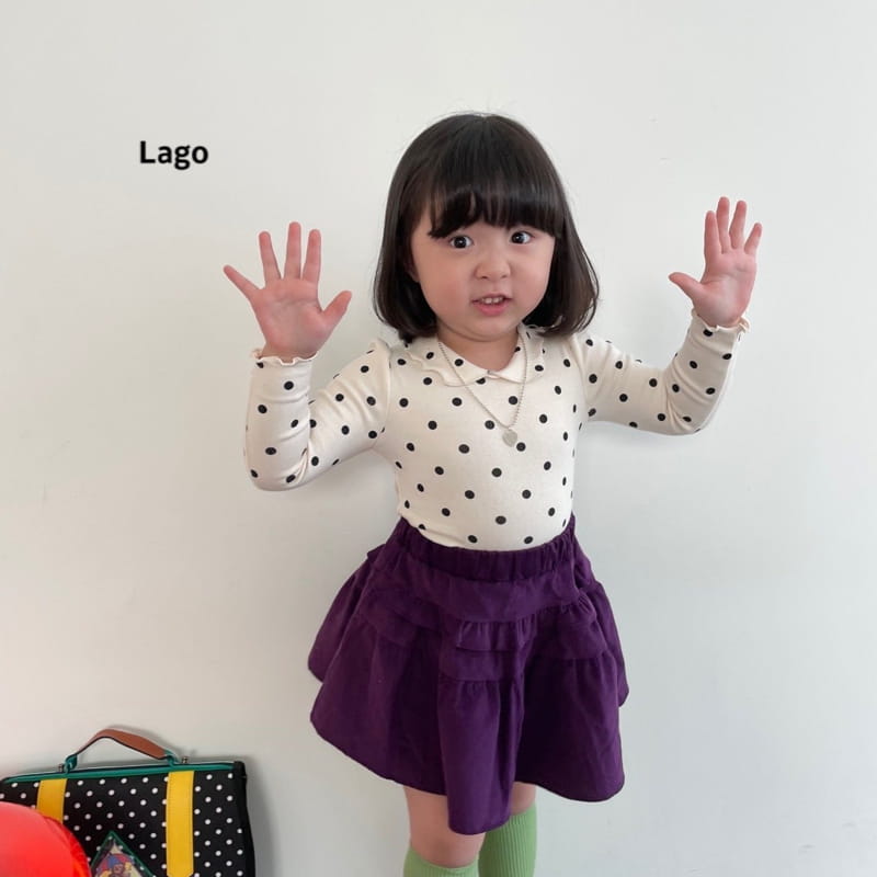 LAGO - Korean Children Fashion - #Kfashion4kids - Dot Pretty Collar Tee - 2
