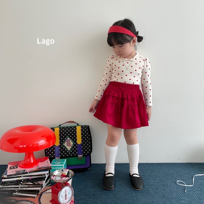 LAGO - Korean Children Fashion - #Kfashion4kids - Dot Pretty Collar Tee - 6