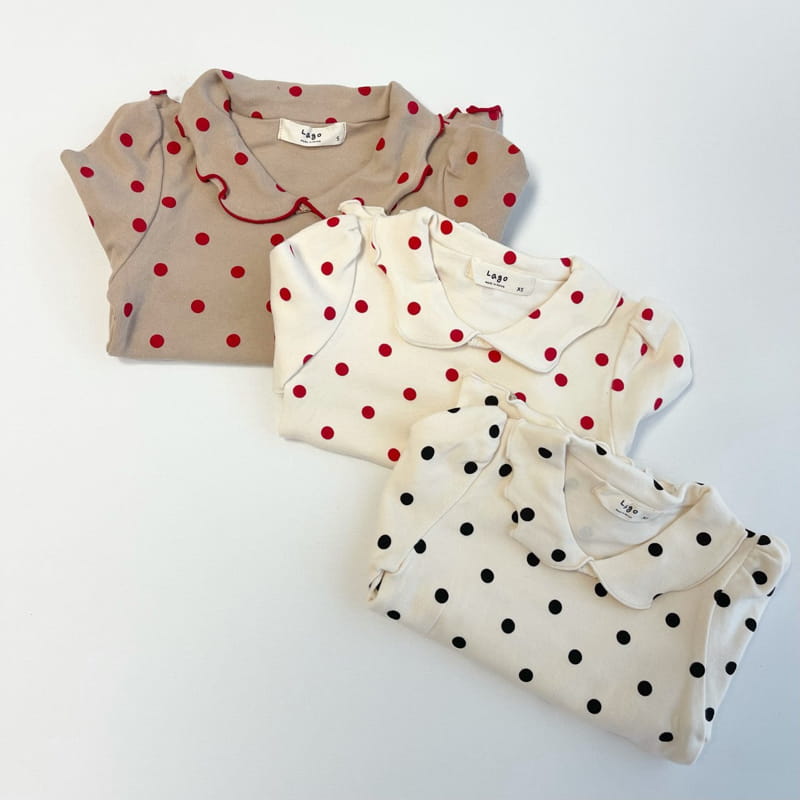 LAGO - Korean Children Fashion - #Kfashion4kids - Dot Pretty Collar Tee - 9