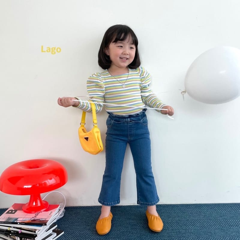 LAGO - Korean Children Fashion - #Kfashion4kids - Ribbon Bootscut Pants