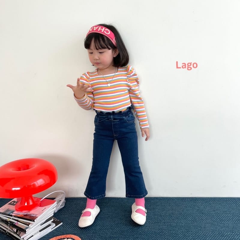 LAGO - Korean Children Fashion - #Kfashion4kids - Ribbon Bootscut Pants - 9