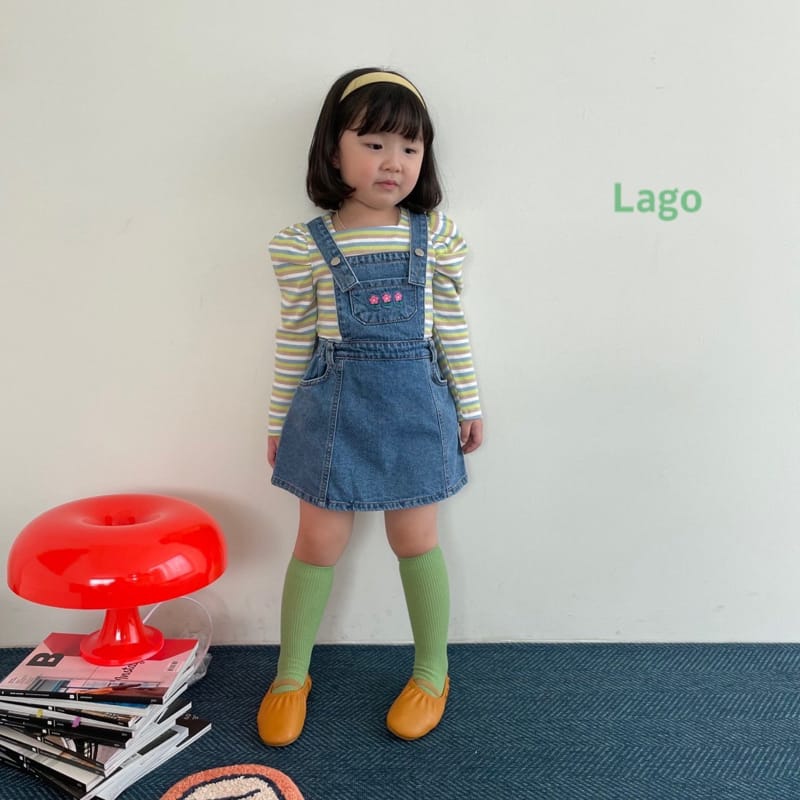 LAGO - Korean Children Fashion - #Kfashion4kids - Square Shirring Tee - 2