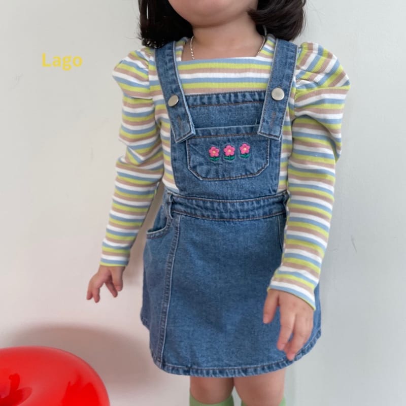 LAGO - Korean Children Fashion - #Kfashion4kids - Square Shirring Tee - 4
