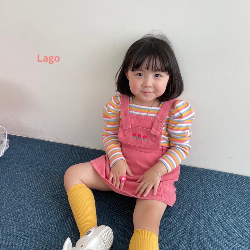 LAGO - Korean Children Fashion - #Kfashion4kids - Square Shirring Tee - 6