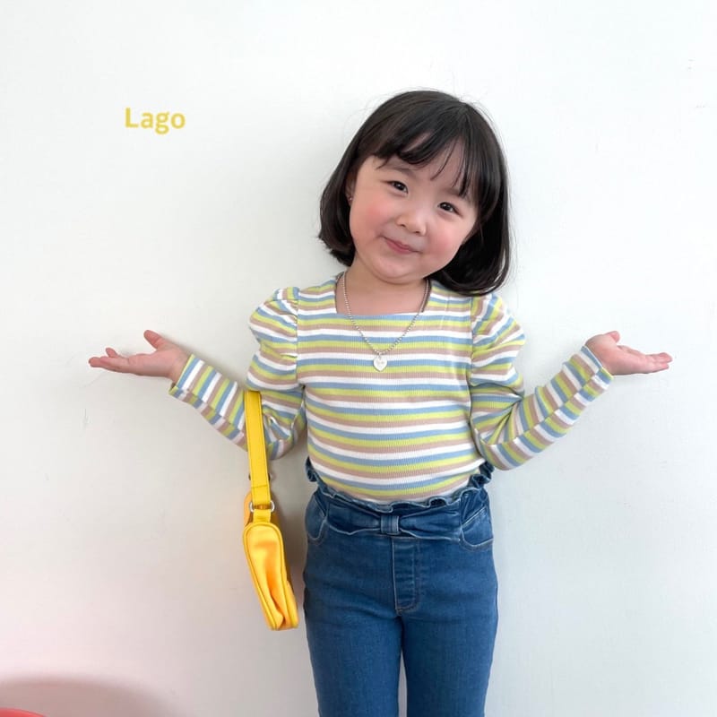 LAGO - Korean Children Fashion - #Kfashion4kids - Square Shirring Tee - 9