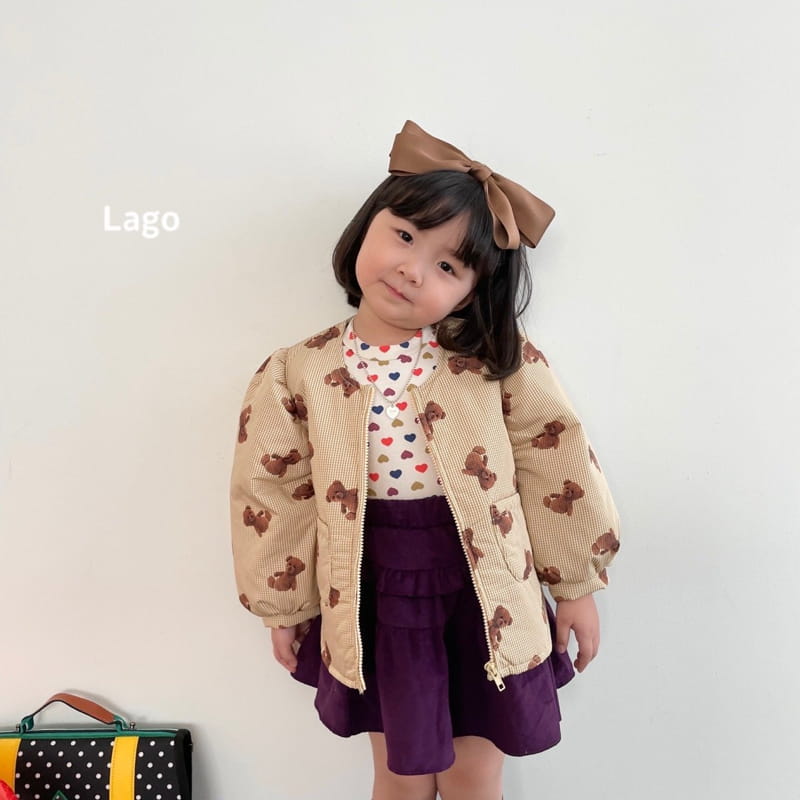 LAGO - Korean Children Fashion - #Kfashion4kids - Check Bear Bonding Jumper - 4