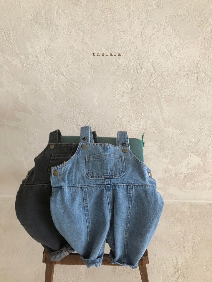 LALA - Korean Children Fashion - #Kfashion4kids - Denim Dungarees Bodysuit - 2