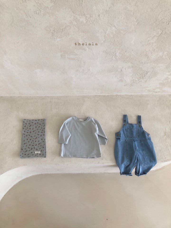 LALA - Korean Children Fashion - #Kfashion4kids - Denim Dungarees Bodysuit - 5