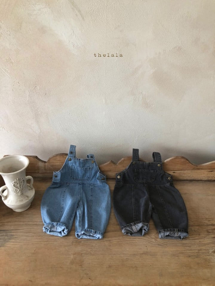 LALA - Korean Children Fashion - #Kfashion4kids - Denim Dungarees Bodysuit - 6