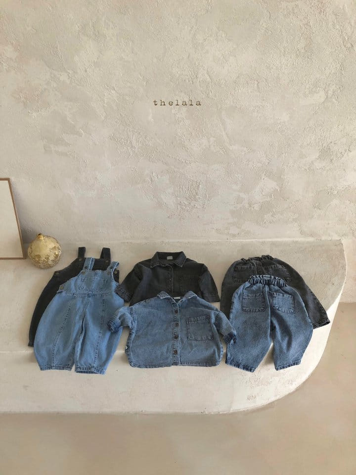 LALA - Korean Children Fashion - #Kfashion4kids - Denim Dungarees Bodysuit - 8