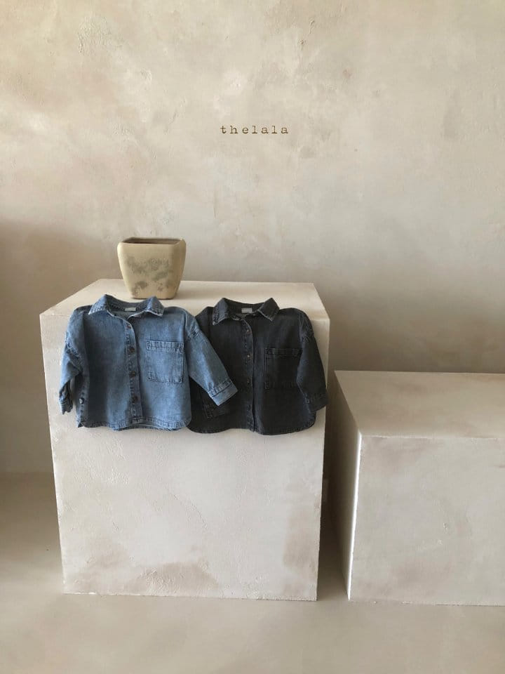 LALA - Korean Children Fashion - #Kfashion4kids - Stone Denim Shirt - 10