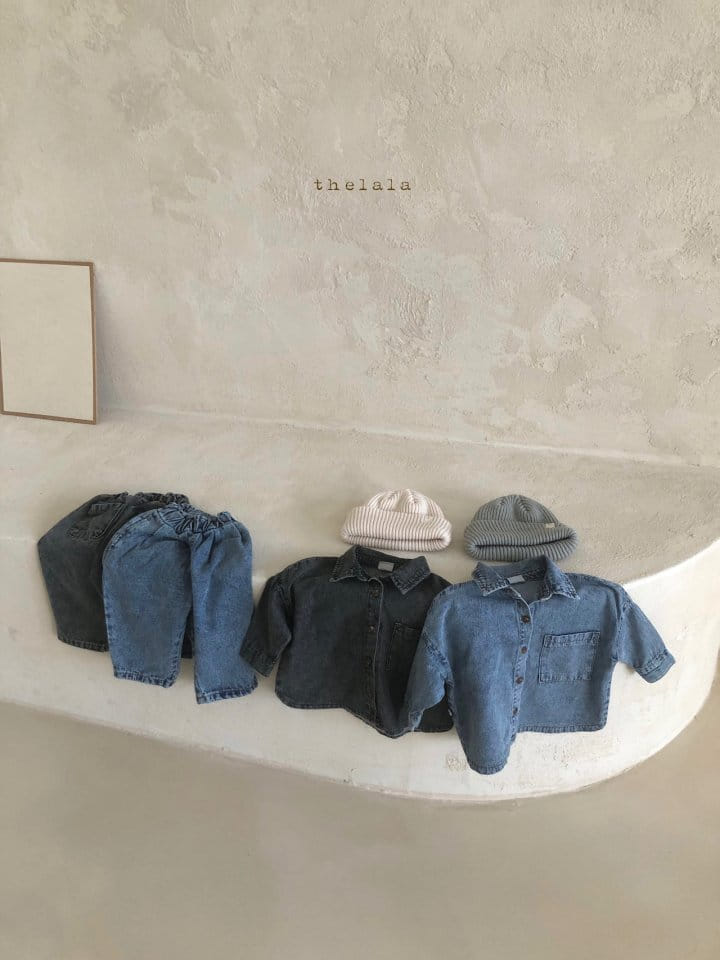 LALA - Korean Children Fashion - #Kfashion4kids - Stone Denim Shirt - 4
