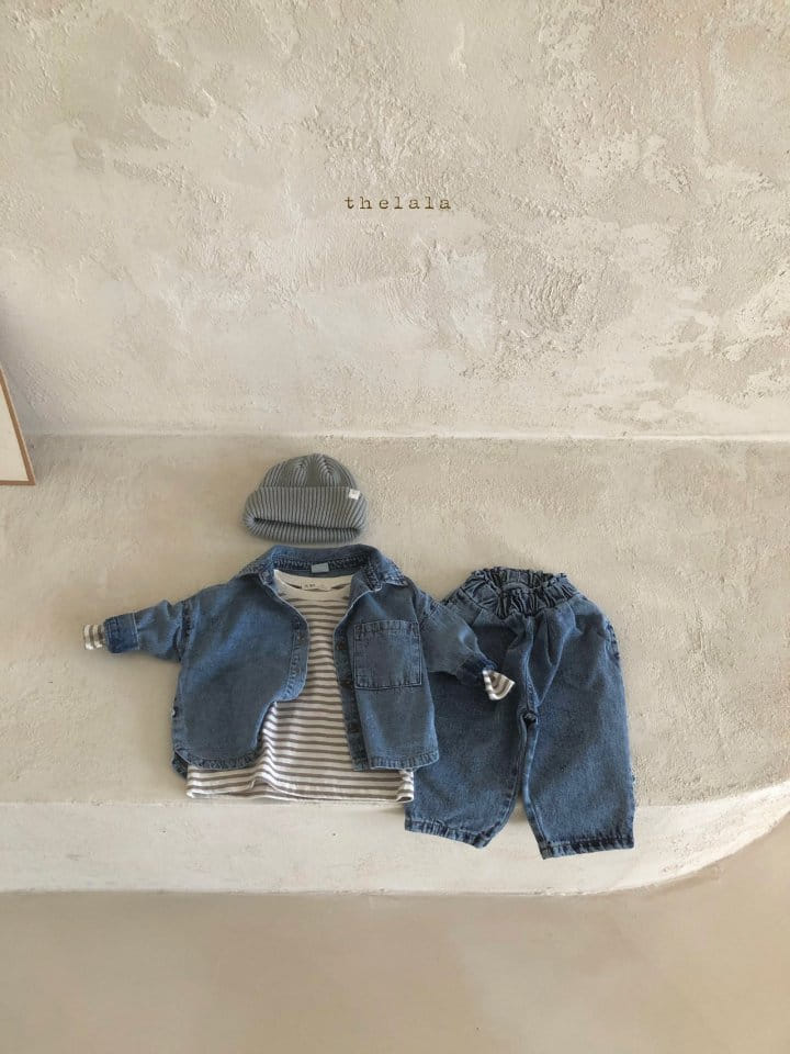 LALA - Korean Children Fashion - #Kfashion4kids - Stone Denim Shirt - 8