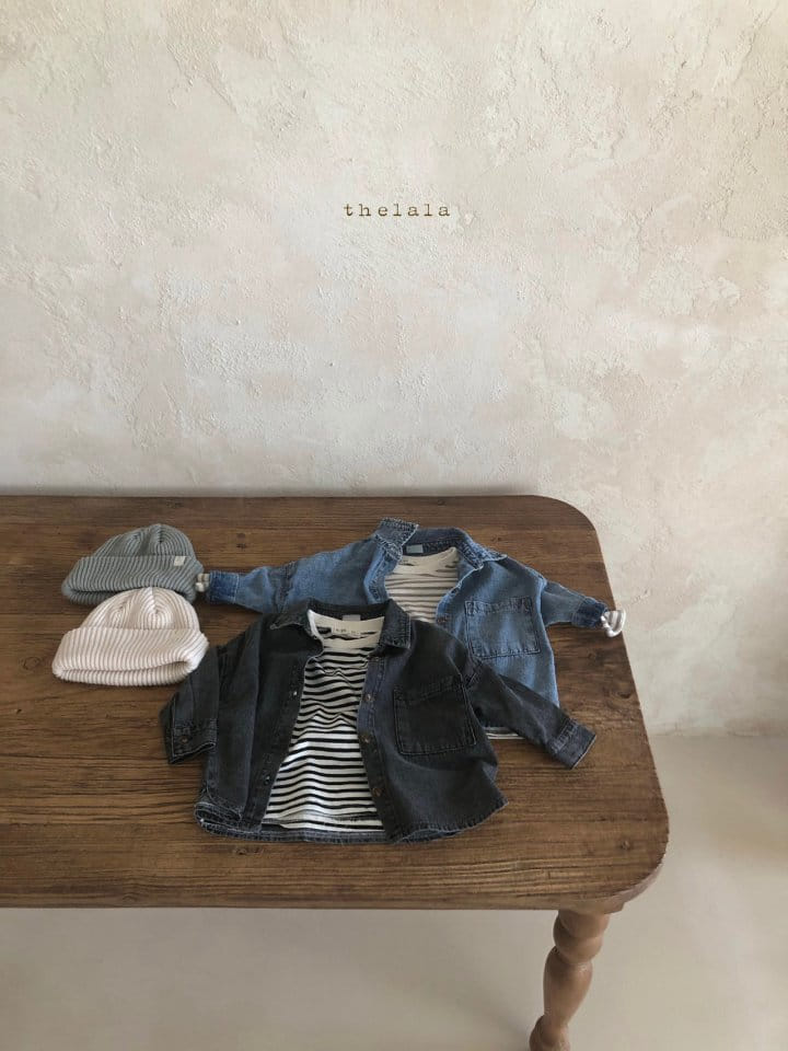 LALA - Korean Children Fashion - #Kfashion4kids - Stone Denim Shirt - 9