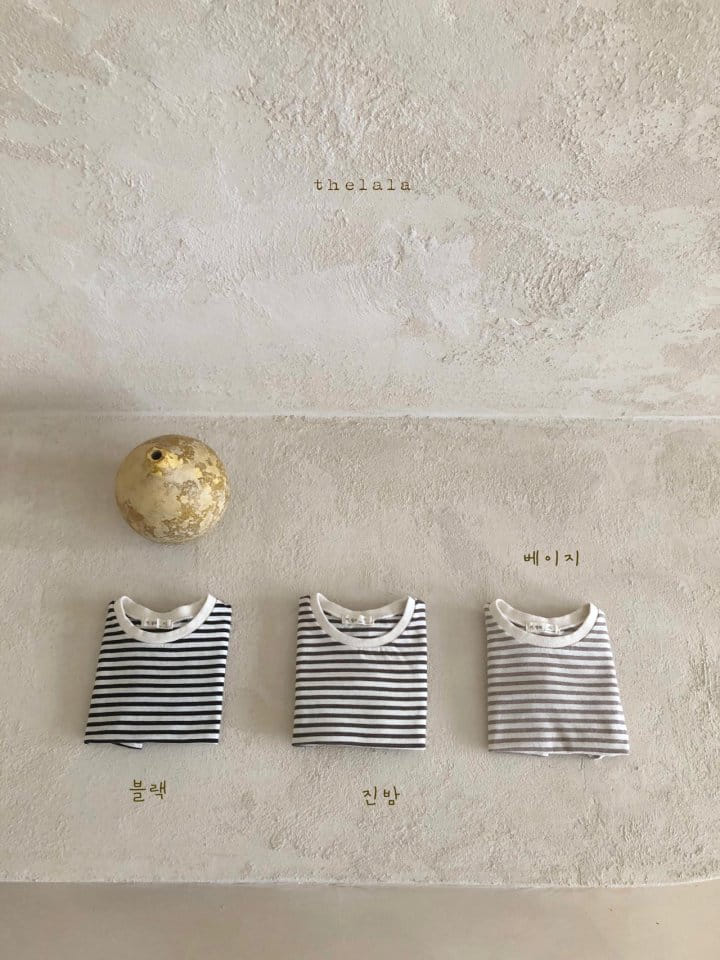 LALA - Korean Children Fashion - #Kfashion4kids - Washing Stripes Tee - 11