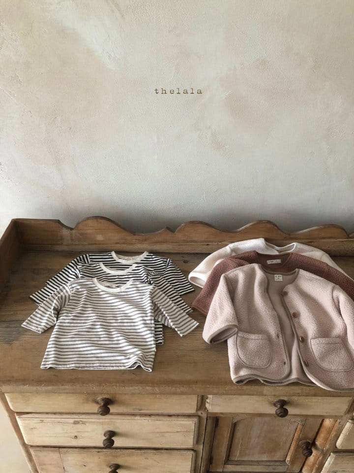 LALA - Korean Children Fashion - #Kfashion4kids - Washing Stripes Tee - 4