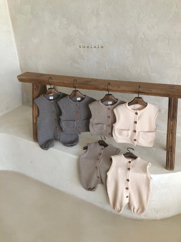 LALA - Korean Children Fashion - #Kfashion4kids - Waffle Bodysuit - 4