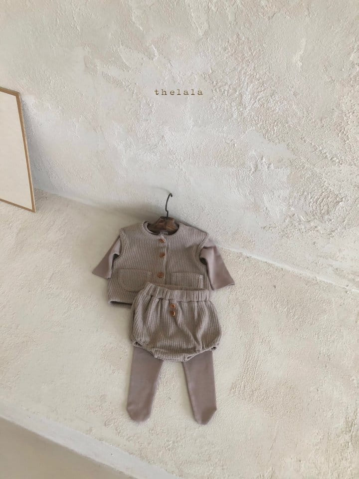 LALA - Korean Children Fashion - #Kfashion4kids - Waffle Vest - 6