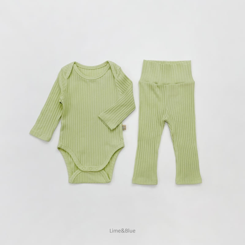 LIME & BLUE - Korean Children Fashion - #Kfashion4kids - Sticky Easywear Bodysuit - 8