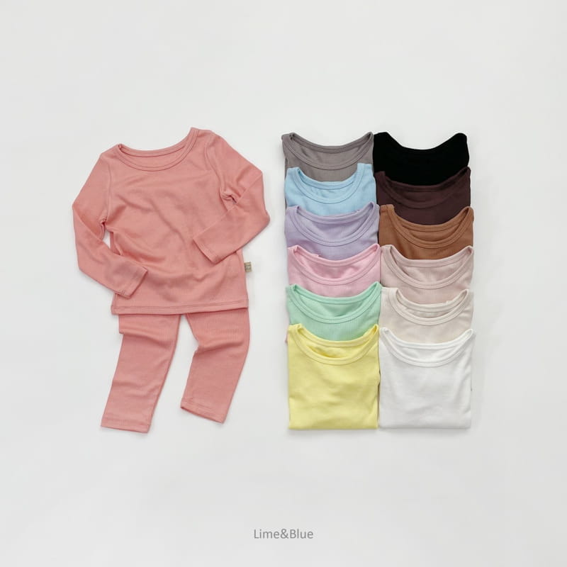 LIME & BLUE - Korean Children Fashion - #Kfashion4kids - Rib Heattech Easywear