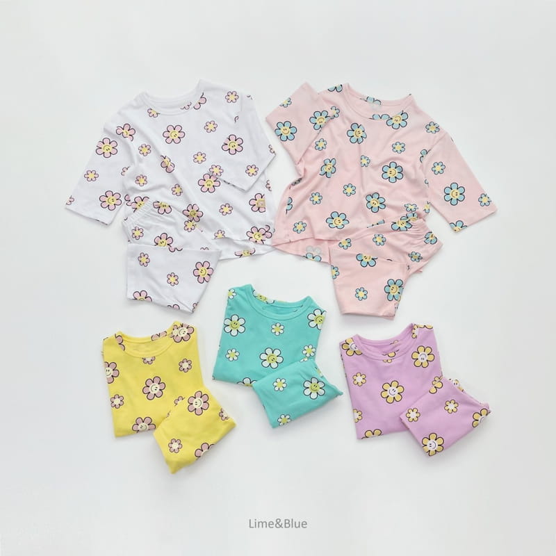 LIME & BLUE - Korean Children Fashion - #Kfashion4kids - Smile Daisy Easywear - 2