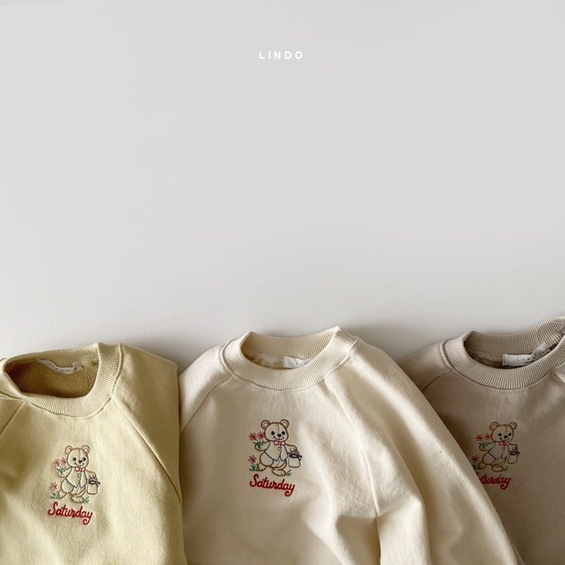 LINDO - Korean Children Fashion - #Kfashion4kids - Bear Embroidery Sweatshirt - 4
