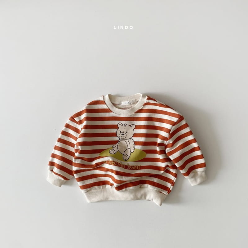 LINDO - Korean Children Fashion - #Kfashion4kids - Stripe Bear Sweatshirt - 2