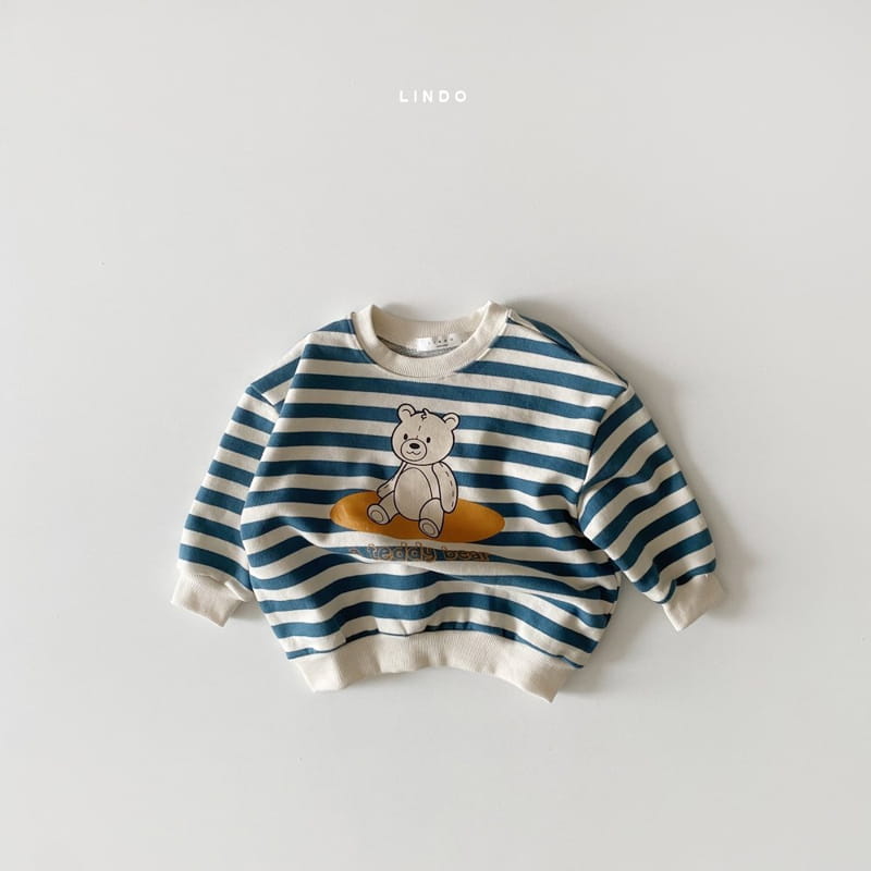LINDO - Korean Children Fashion - #Kfashion4kids - Stripe Bear Sweatshirt - 3