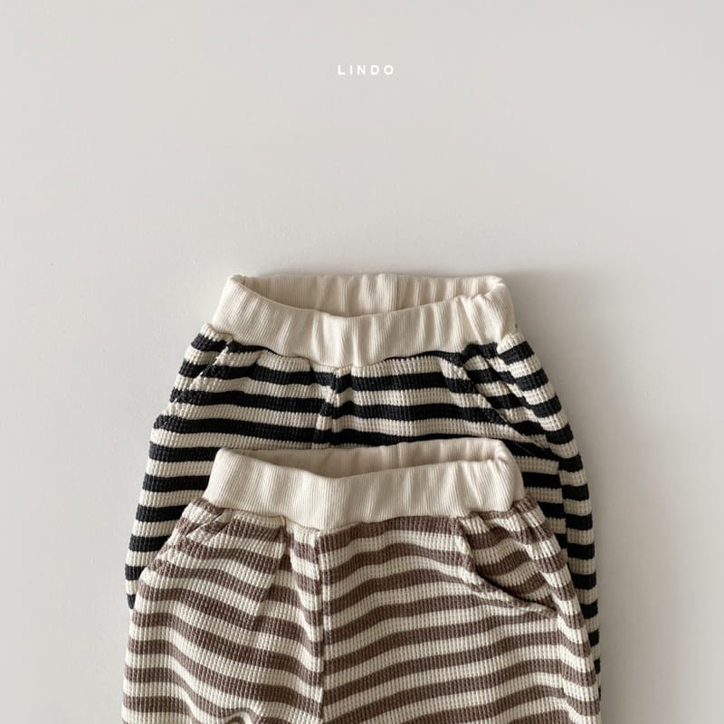 LINDO - Korean Children Fashion - #Kfashion4kids - Stripe Waffle Jogger Pants - 4