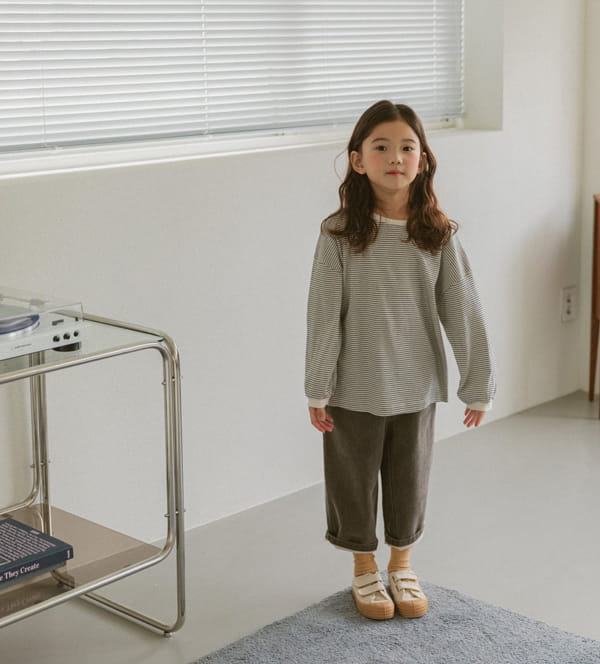 LITTLE COLLI - Korean Children Fashion - #Kfashion4kids - Small Stripe Tee - 4
