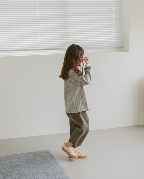 LITTLE COLLI - Korean Children Fashion - #Kfashion4kids - Small Stripe Tee - 6