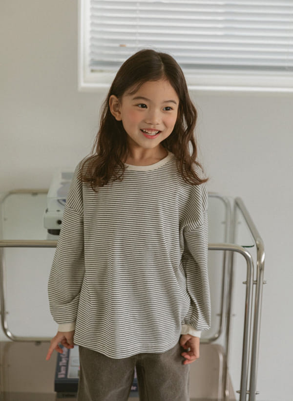 LITTLE COLLI - Korean Children Fashion - #Kfashion4kids - Small Stripe Tee - 7
