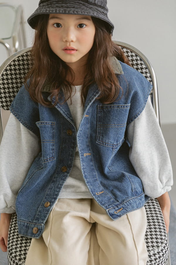 LITTLE COLLI - Korean Children Fashion - #Kfashion4kids - Denim Vest - 4