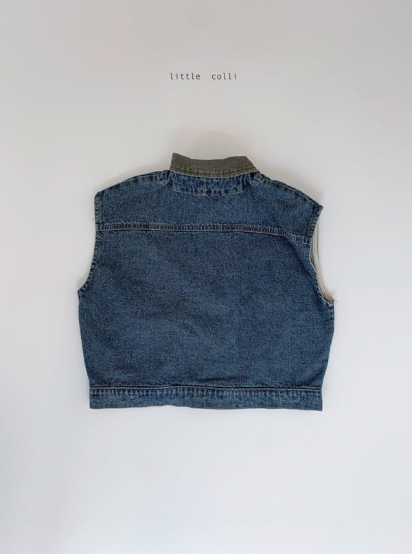 LITTLE COLLI - Korean Children Fashion - #Kfashion4kids - Denim Vest - 8