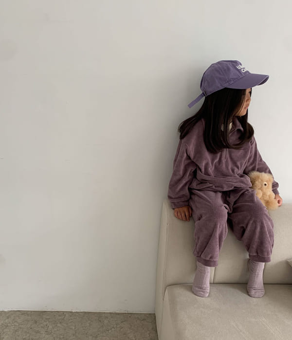 LITTLE COLLI - Korean Children Fashion - #Kfashion4kids - Collar Zipper Top Bottom Set - 3