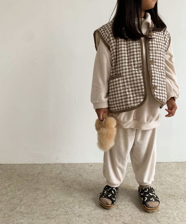 LITTLE COLLI - Korean Children Fashion - #Kfashion4kids - Collar Zipper Top Bottom Set - 9