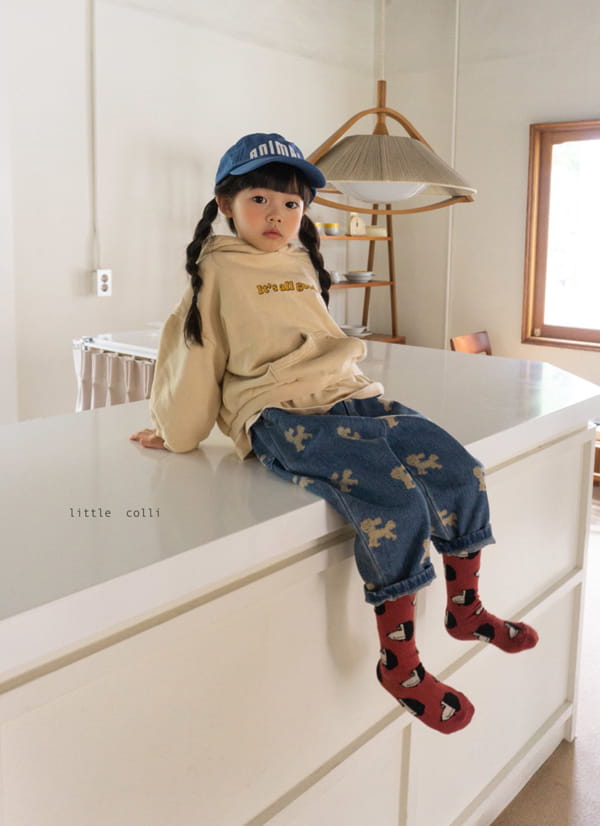 LITTLE COLLI - Korean Children Fashion - #Kfashion4kids - Pully Denim Pants - 3